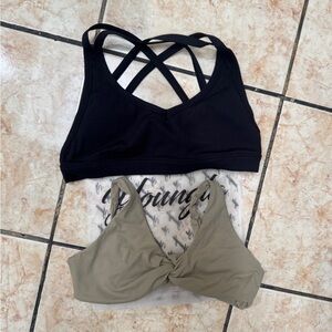 Youngla Black and Tan Sports Bras